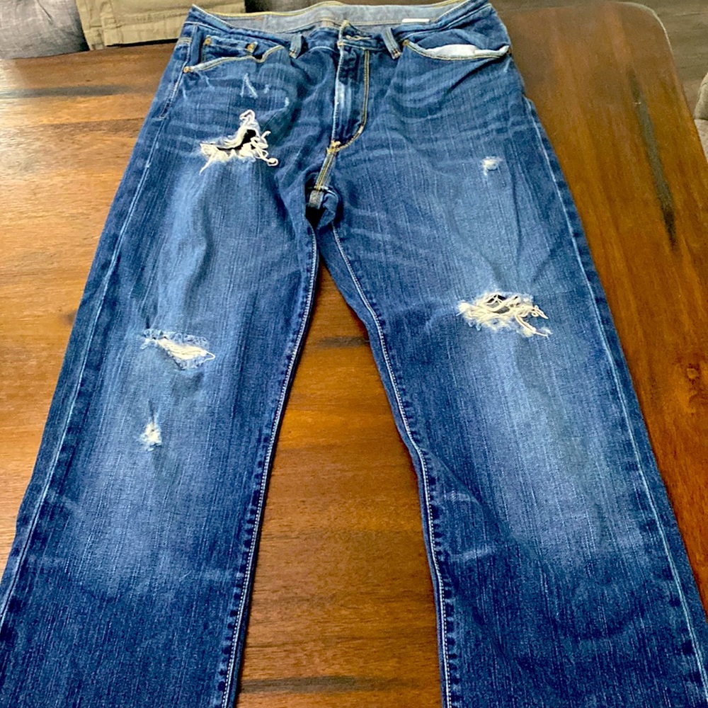 Distressed X2 denim jeans